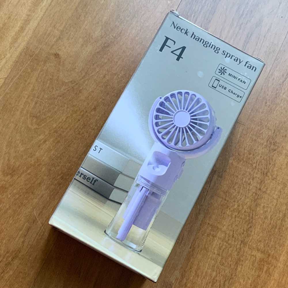 WHITE Mini Hanging Misting Fan
